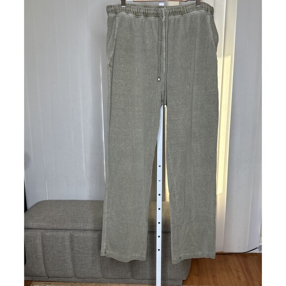 Dash Hemp Womens Sweatpants Pockets Gray Green Size XL - Picture 1 of 9